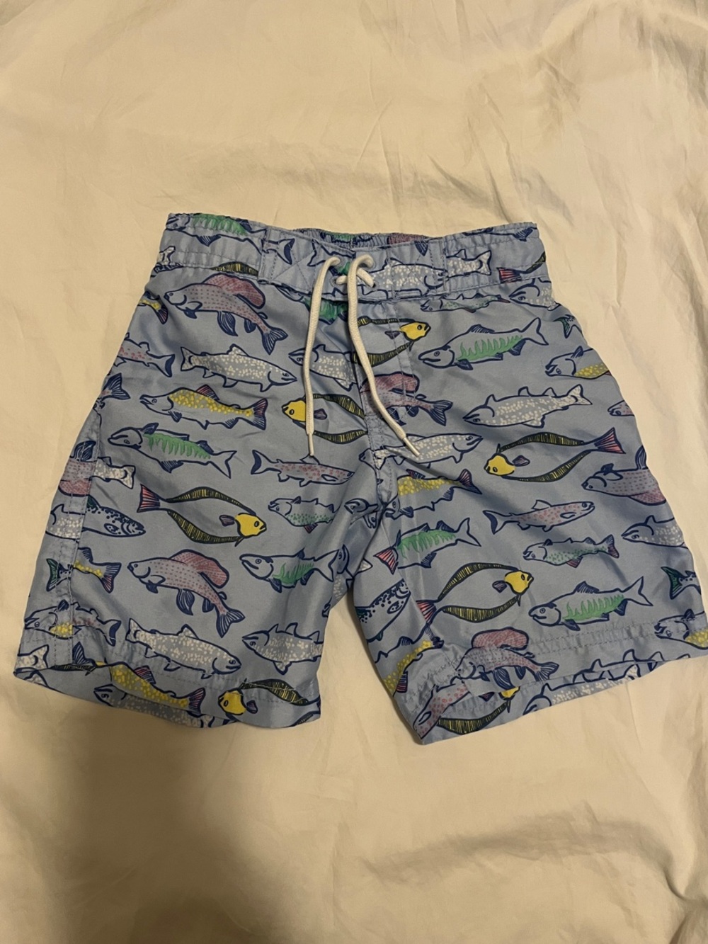 Janie and Jack Light Blue Fish Swim Trunks